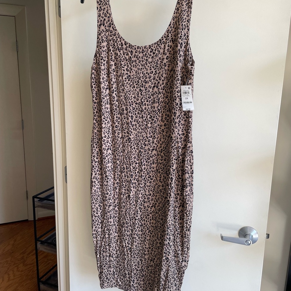 Leopard bodycon dress 2x
